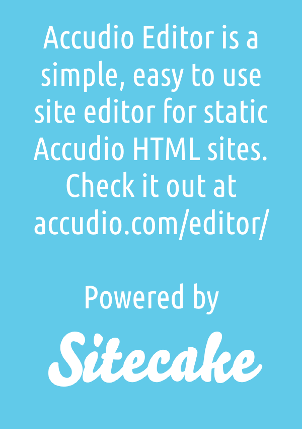 Accudio Editor side panel and link
